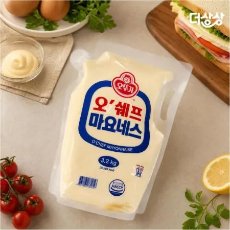 오뚜기 오쉐프 마요네즈 스탠딩파우치 3.2kg 마요네스 대용량