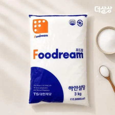 푸드림 하얀설탕 3kg 정백당 백설탕 흰색설탕