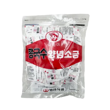 범아 콩국수 양념소금 3g X 200ea 콩국수소금 일회용 배달소금