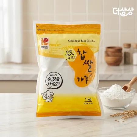 뚜레반 국산 건식 찹쌀가루 A+ 1kg 버터떡재료 고품질