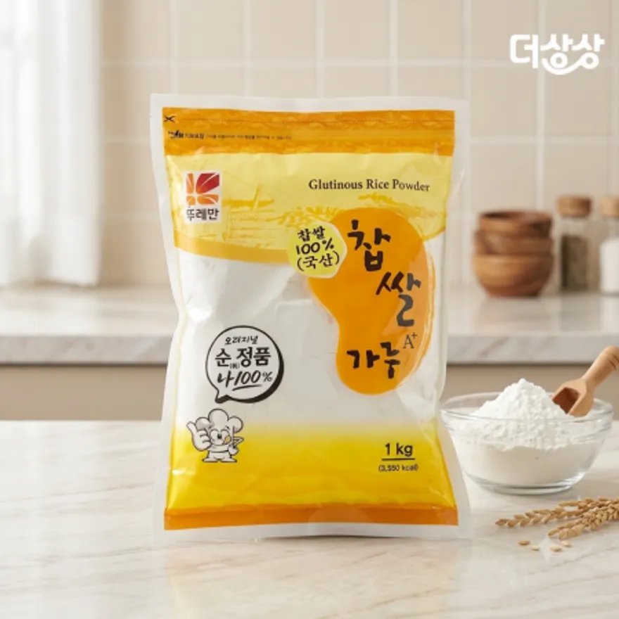 뚜레반 국산 건식 찹쌀가루 A+ 1kg 버터떡재료 고품질 이미지