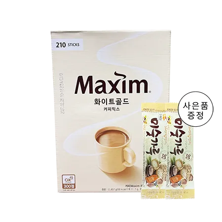 동서식품 맥심 화이트 골드 210T (뚜레반 미숫가루스틱 사은품 증정)