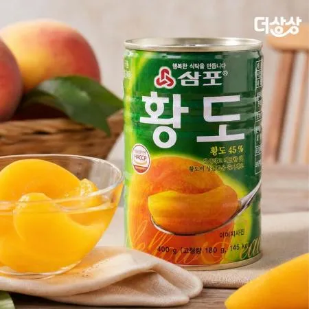 삼포 황도 슬라이스 400g