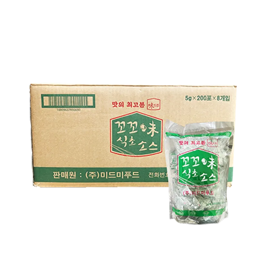 미드미 꼬꼬미 식초소스 5g*200ea 일회용 포장용 배달용 냉면소스 새코미소스 이미지