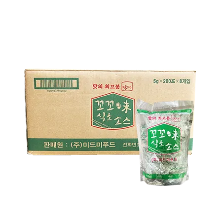 미드미 꼬꼬미 식초소스 5g*200ea 일회용 포장용 배달용 냉면소스 새코미소스 이미지