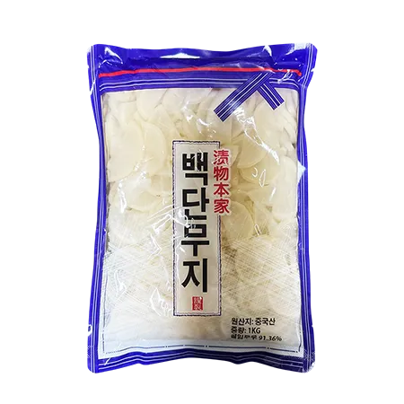 토호 백단무지 슬라이스 1kg 일식 업소용 대용량 반찬