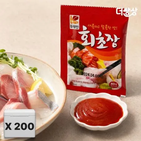 뚜레반 회초장 초고추장 40g x 200개/box 개별포장 일회용 배달용