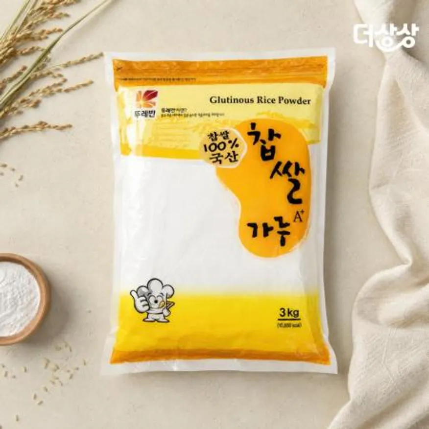 뚜레반 국산 건식 찹쌀가루 A+ 3kg 대용량 버터떡재료 고품질 이미지