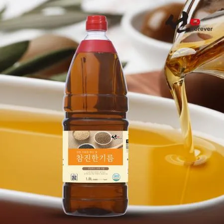 선포에버 참깨향기름 1.8L 가정용 업소용 식당용 참진한기름 참기름향 향미유