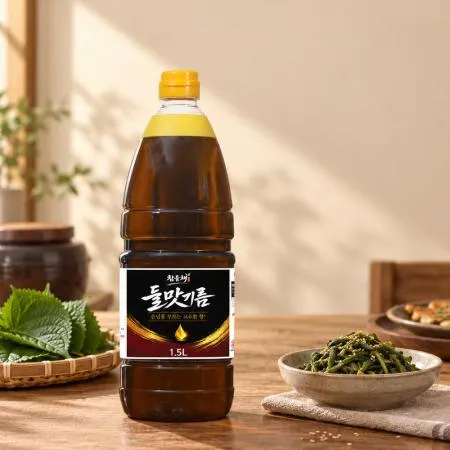 참들채 들맛기름 1.5L 식당용 들기름 대용 향미유