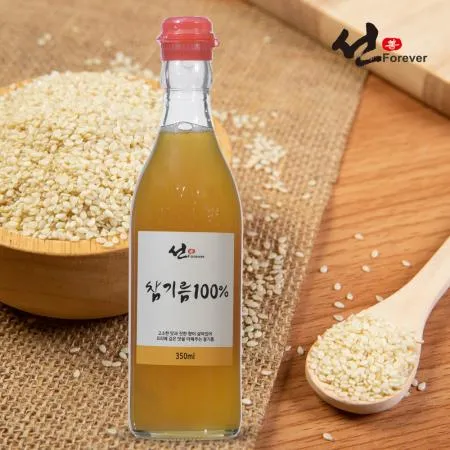 선포에버 참기름 350ml 가정용 업소용 식당용 통깨 들기름