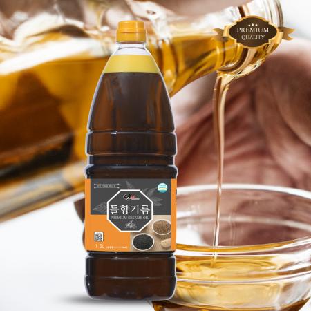 프리미엄 들향기름 1.5L 가정용 업소용 식당용 들깨향기름 들기름향 향미유