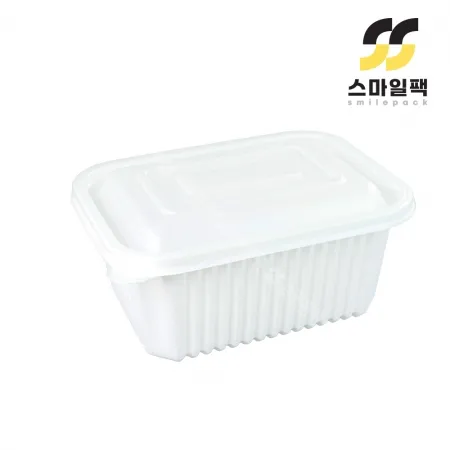 [JH] 미니사각 찜용기 탕용기 20159 대 백색 400개세트[몸통+뚜껑]