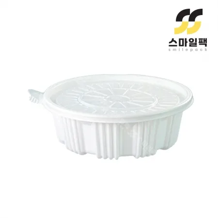 [JH] 일회용 225파이 탕용기 신형 소 백색 200개세트[몸통+뚜껑]