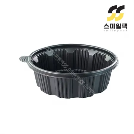 [JH] 일회용 225파이 탕용기 신형 소 흑색 200개세트[몸통+뚜껑]