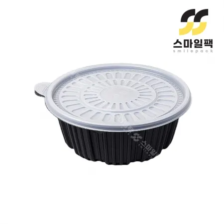 [FP]220파이 탕용기 소(흑색)200개세트[몸통+뚜껑]