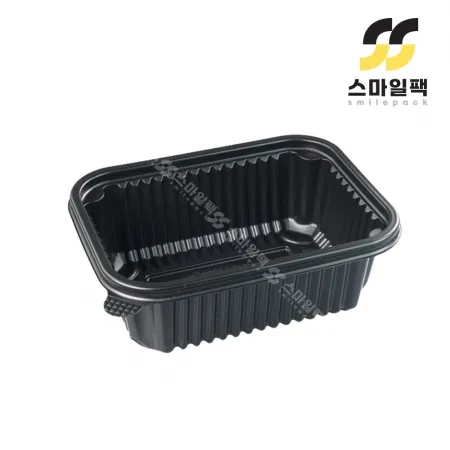 [JH] 미니사각 찜용기 탕용기 20157 중 흑색 400개세트[몸통+뚜껑]