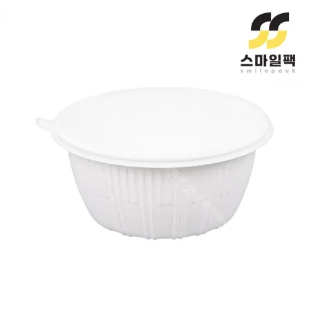 BFP 180파이 냉면용기 대(백색) 400개세트[몸통+뚜껑]
