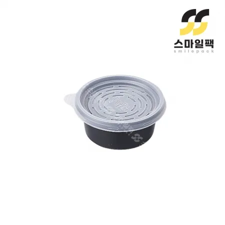 [JH] 일회용 70파이 소스용기 소 흑색 3000개세트[몸통+뚜껑]