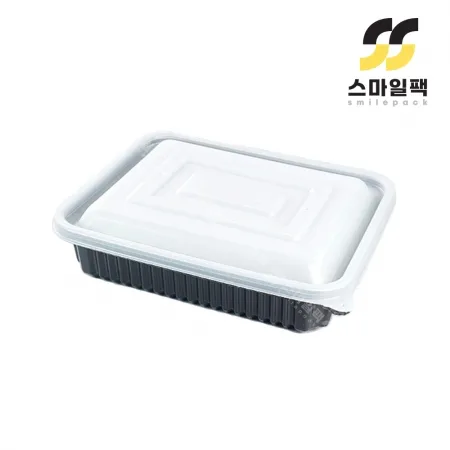 [JH] 미니사각 찜용기 23195 중 흑색 200개세트[몸통+뚜껑]