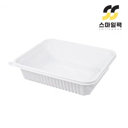 [JH] 미니사각 찜용기 23195 중 백색 200개세트[몸통+뚜껑]