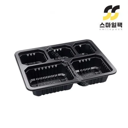 EL 실링용기 70호5칸 흑색 600개(몸통)