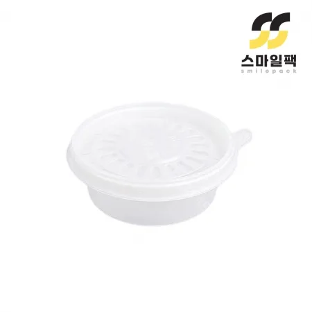 [JH] 일회용 원형 반찬용기 P250 반투명 800개세트[몸통+뚜껑]