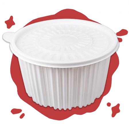 ★[특가★[FP]220파이 탕용기 대(백색) 200개세트[몸통+뚜껑]