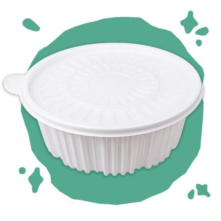 ★[특가★[FP]220파이 탕용기 소(백색)200개세트[몸통+뚜껑]