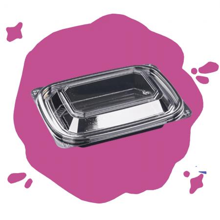 [BK] 일회용 반찬용기 D-001 흑색 1000개세트(몸통+뚜껑)