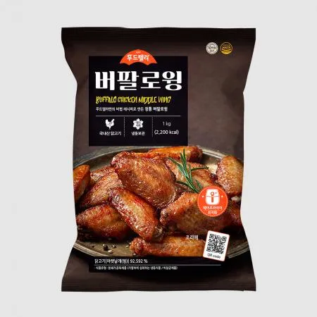 [10개구매 무료배송] 푸드렐라 버팔로윙 1kg*10EA
