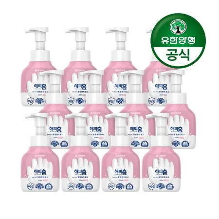[유한양행]해피홈 SAFE365 핸드워시 용기형 350mL 핑크포레향 12개