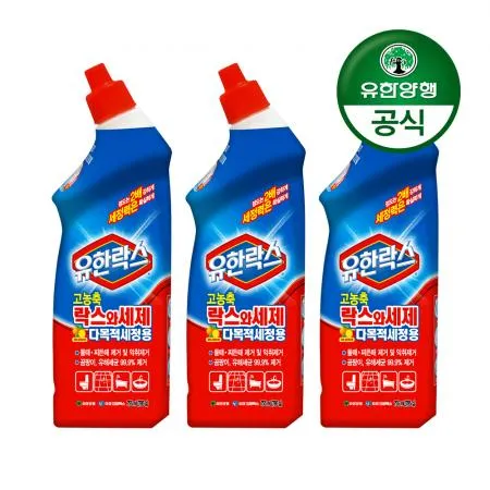 [유한양행]유한락스 고농축 락스와세제 755mL 3개
