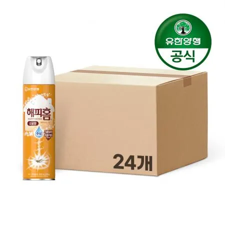 [유한양행]해피홈 수성 에어로솔 감귤향 500mL 24개