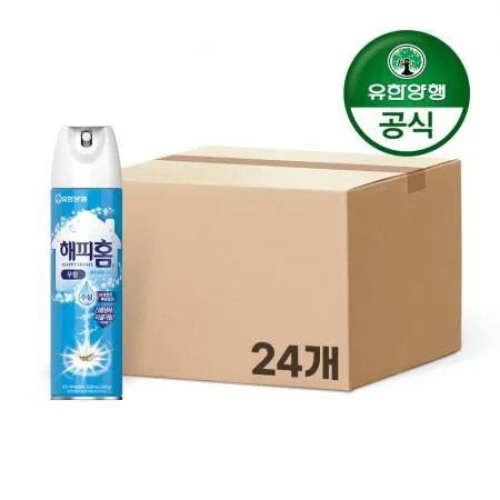 [유한양행]해피홈 수성 에어로솔 무향 500mL 24개