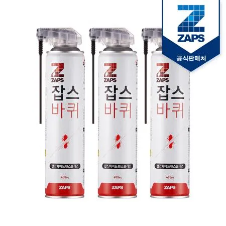 [잡스]폼타입 바퀴 살충제 화이트펜스 플러스 400ml 3개