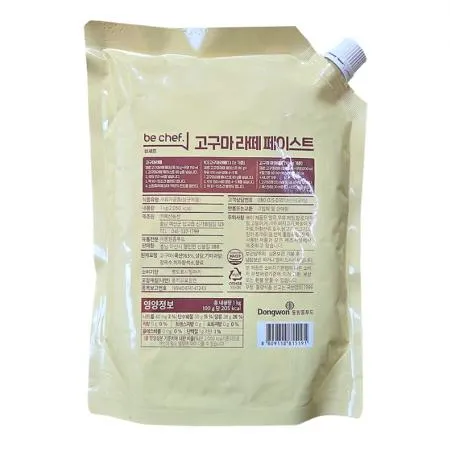 동원 고구마라떼 페이스트 1KG 이미지