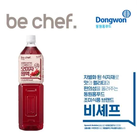 동원 비셰프 오미자원액 1.5L 농축액