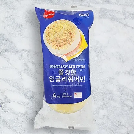 삼립 쫄깃한 잉글리쉬머핀 240g 샤니 냉동빵 간식