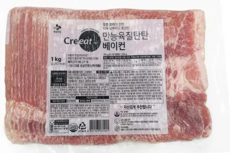 베이컨(크레잇/쉐프솔루션/앞다리살/육질탄탄/냉동)1kg