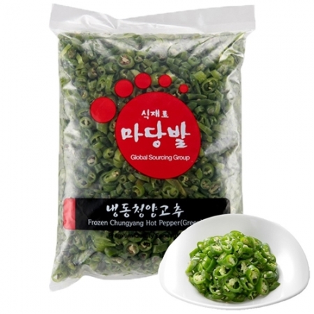 냉동고추(청양/슬라이스/마당발/중국)1kg 이미지