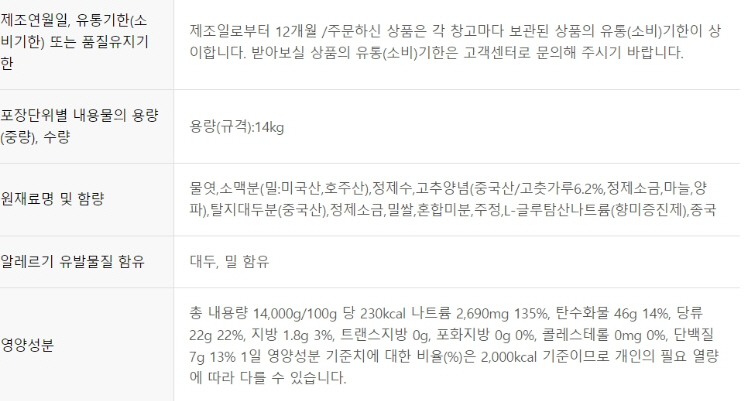 상품정보제공고시