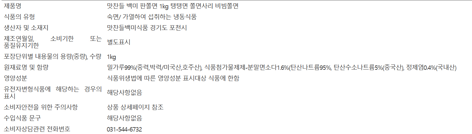 상품정보제공고시