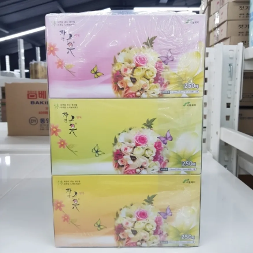 사각티슈(BoX*24개/리빙/250매) 이미지