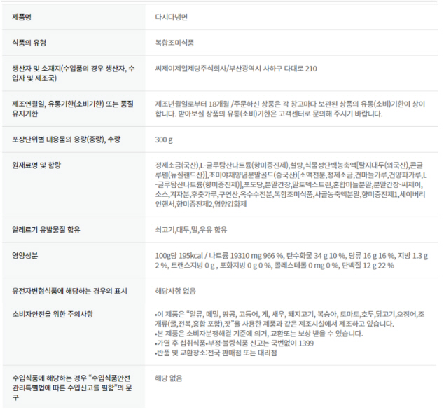 상품정보제공고시