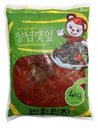 깻잎(양념무침반찬단지중국산)4kg