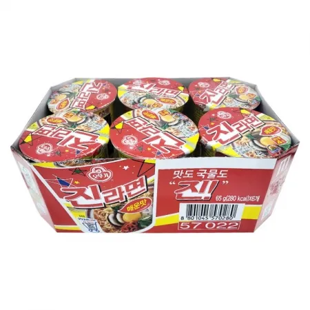 컵라면(진라면/미니컵/매운맛)65g*6ea(box)