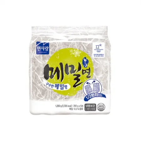 냉동메밀면(프리미엄/면사랑)1.25kg(250g*5개입) 이미지