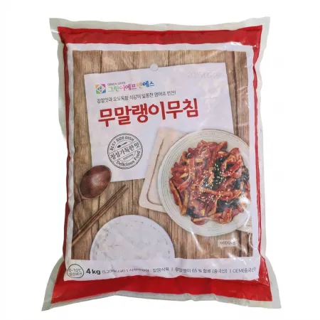 ★식자재119행사★ 무말랭이(양념/그린/중국산)4kg