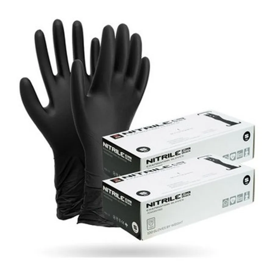 장갑(니트릴/검정/S)100개*1곽 이미지